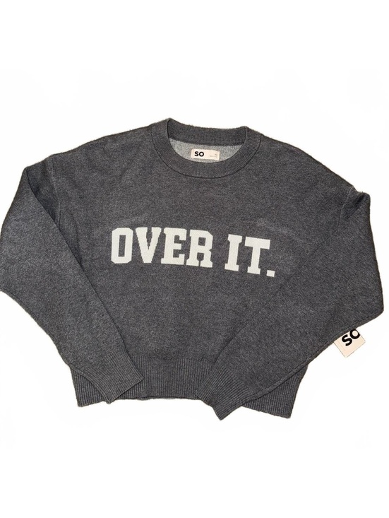 Tops - Women’s SO Clothing grey “over it” crewneck sweatshirt Size XS new with tags